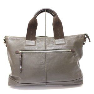 AUTH COACH 70490 Hand Bag Tote Bag Leather Green/khaki